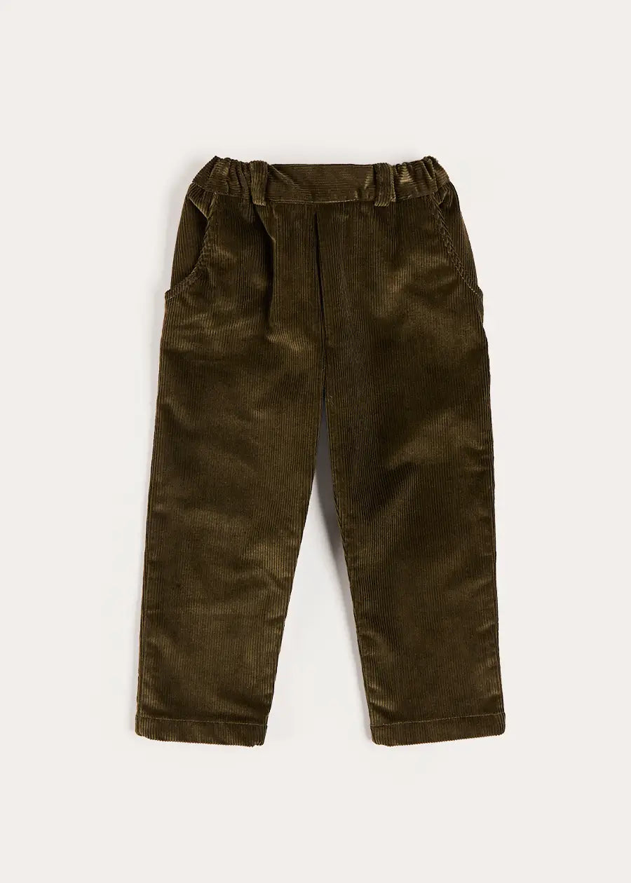 Corduroy Chino Trousers in Green (18mths-5yrs) Trousers from Pepa London
