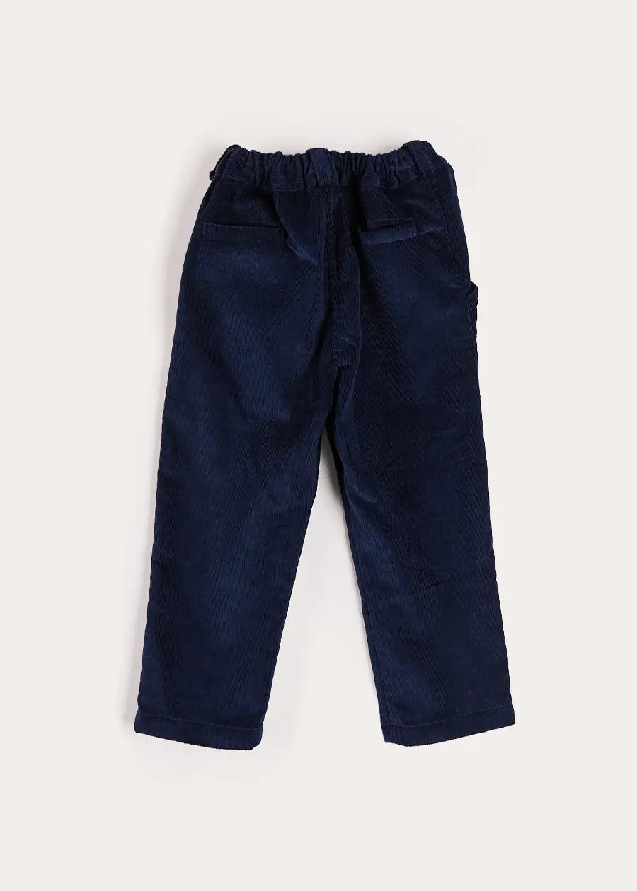 Corduroy Chino Trousers in Navy (18mths-5yrs) Trousers from Pepa London