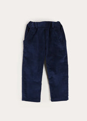 Corduroy Chino Trousers in Navy (18mths-5yrs) Trousers from Pepa London