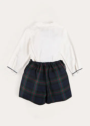 Kinnerton Tartan Peter Pan Collar Long Sleeve Two Piece Set in Green (18mths-6yrs) TWO PIECE SETS from Pepa London