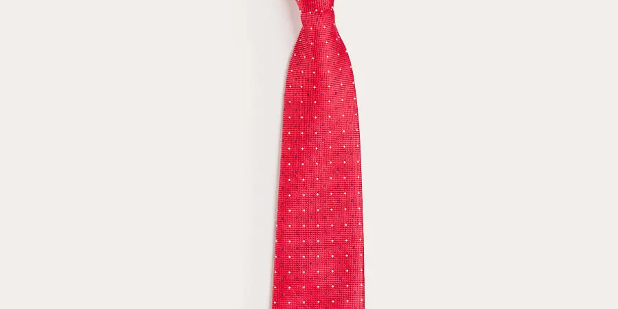 Polka Dot Adjustable Clip on Tie in Red Accessories from Pepa London