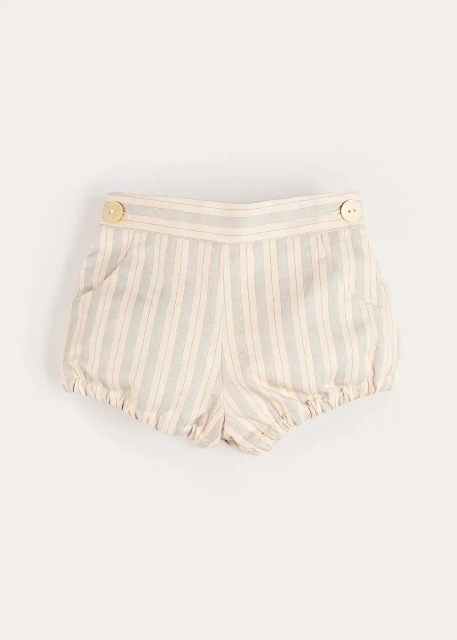 Brompton Stripe Pocket Detail Bloomers in Beige (6mths-3yrs) Bloomers from Pepa London