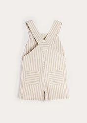 Percy Stripe Insignia Pocket Detail Dungarees in Blue (18mths-4yrs) Dungarees from Pepa London