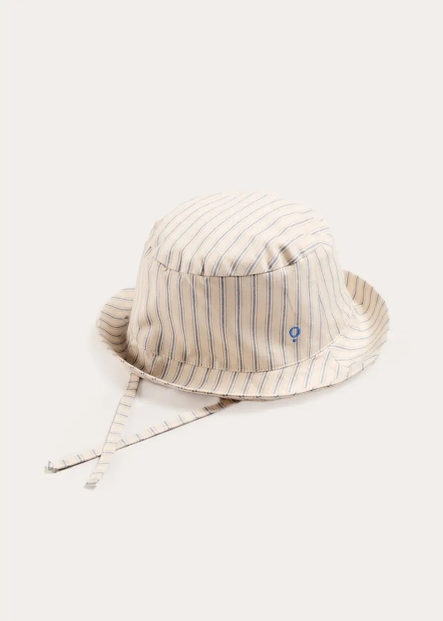 Percy Stripe Sun Hat in Blue (S-L) Accessories from Pepa London