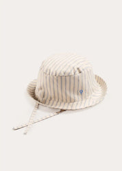 Percy Stripe Sun Hat in Blue (S-L) Accessories from Pepa London