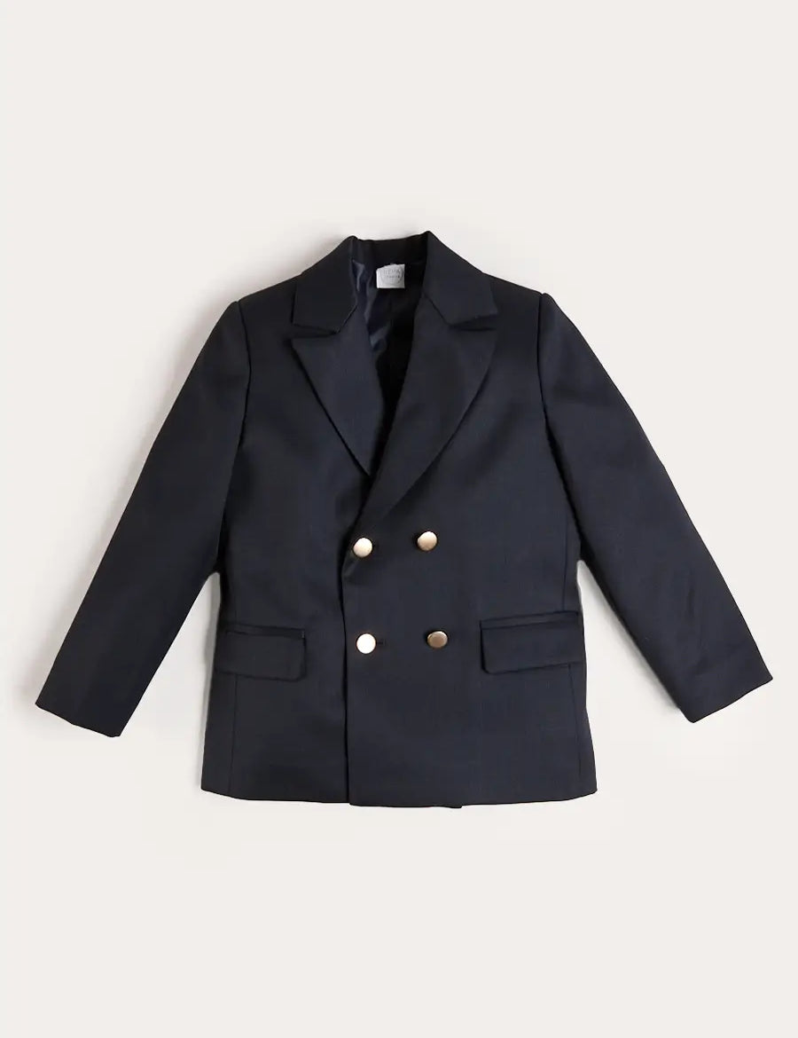 Double Breasted Blazer Jacket in Navy (4-10yrs) Coats from Pepa London