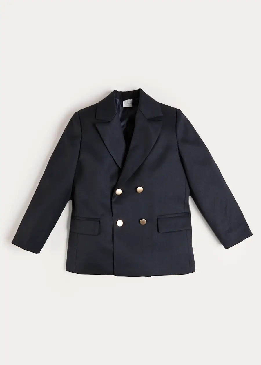 Double Breasted Blazer Jacket in Navy (4-10yrs) Coats from Pepa London