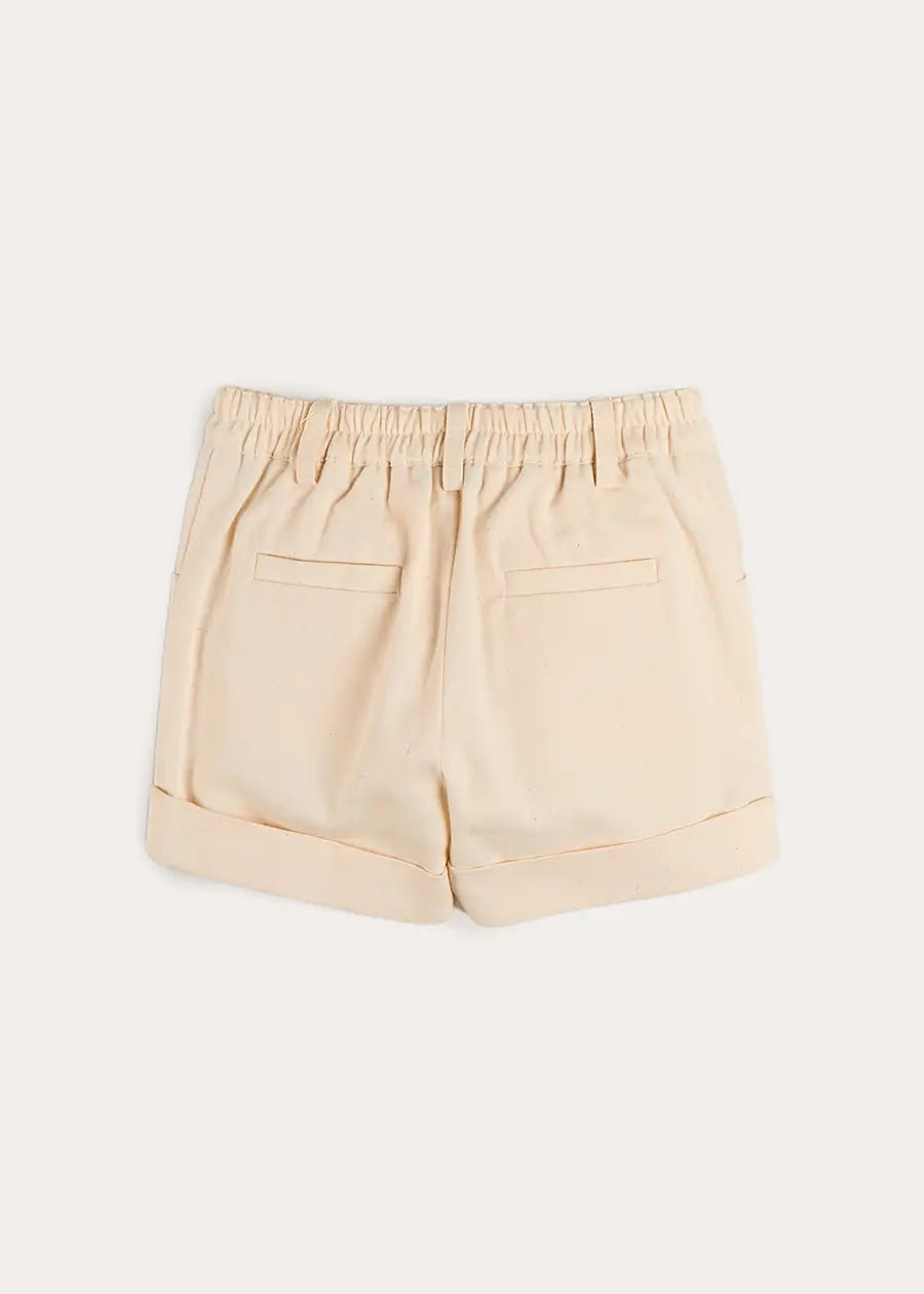Elasticated Waist Shorts in Cream (12mths-4yrs) SHORTS from Pepa London