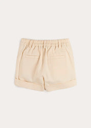 Elasticated Waist Shorts in Cream (12mths-4yrs) SHORTS from Pepa London