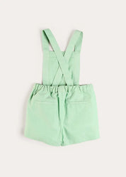 Elephant Embroidered Smocked Dungarees in Sage Green (18mths-4yrs) Shorts from Pepa London