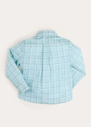 George Check Long Sleeve Shirt in Blue (12mths- 10yrs) SHIRTS from Pepa London