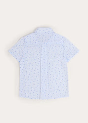 Noah Check Short Sleeve Shirt in Blue (2-10yrs) SHIRTS from Pepa London