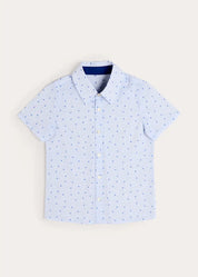 Noah Check Short Sleeve Shirt in Blue (2-10yrs) SHIRTS from Pepa London