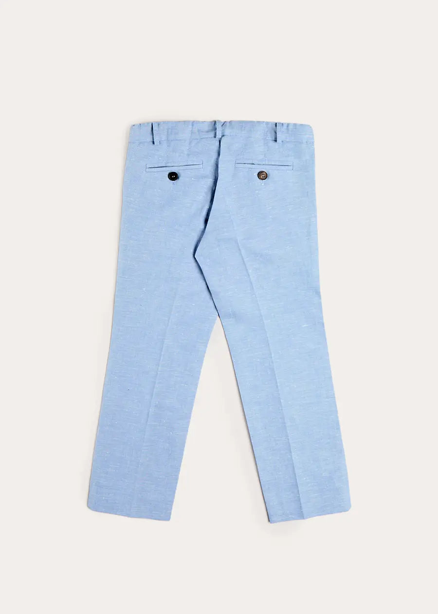 Plain Trousers in Sky Blue (4- 10yrs) Trousers from Pepa London