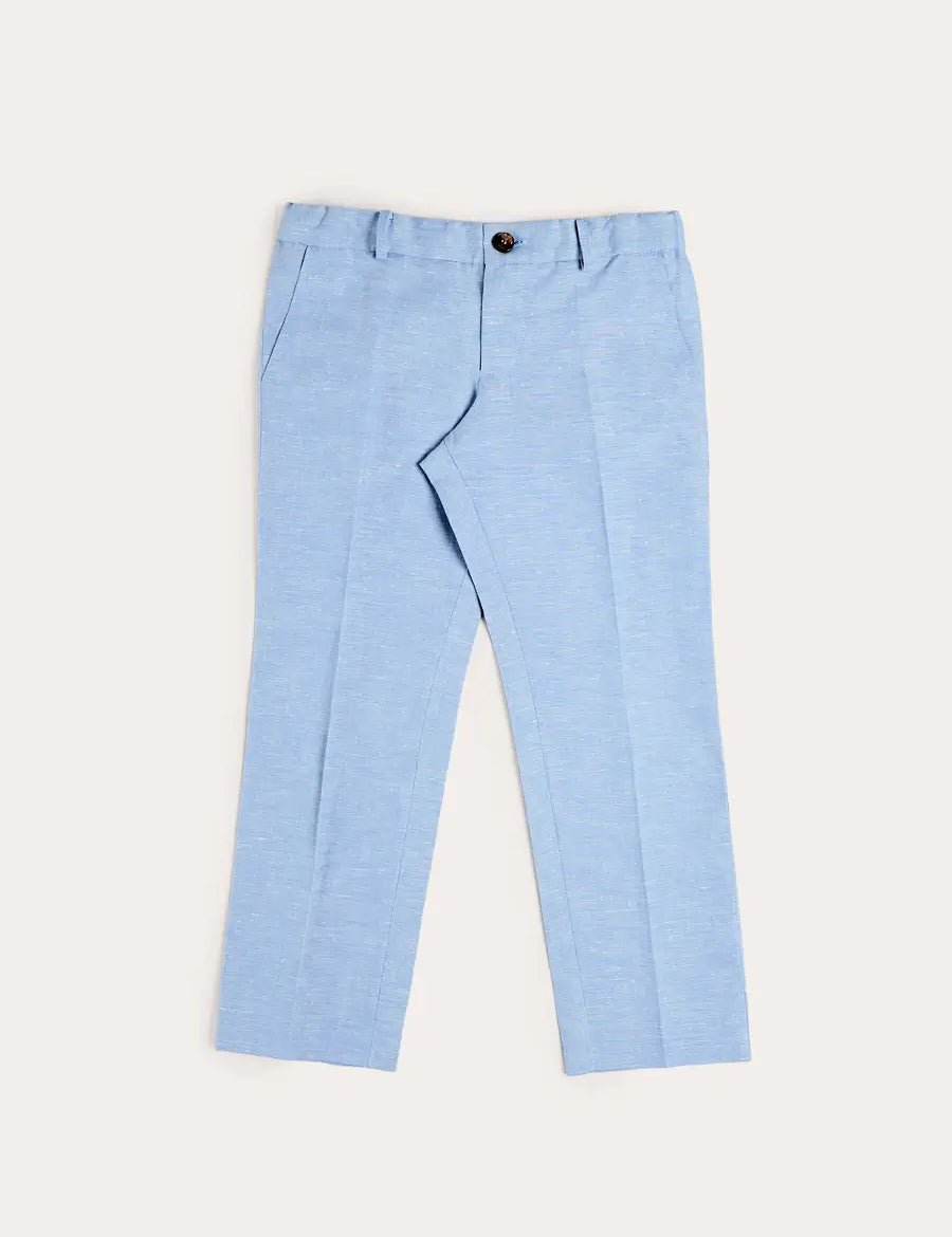 Plain Trousers in Sky Blue (4- 10yrs) Trousers from Pepa London