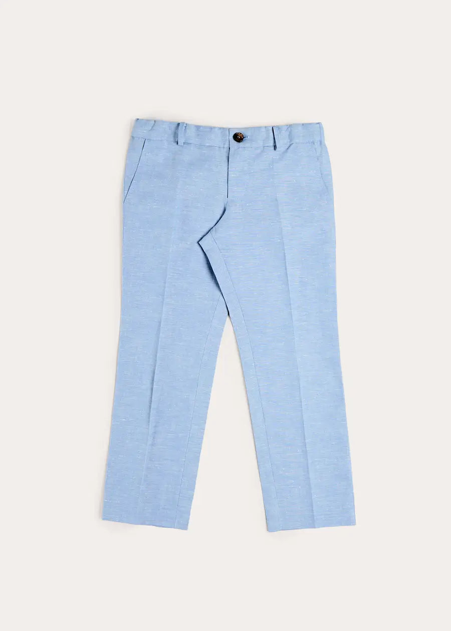 Plain Trousers in Sky Blue (4- 10yrs) Trousers from Pepa London