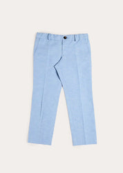 Plain Trousers in Sky Blue (4- 10yrs) Trousers from Pepa London