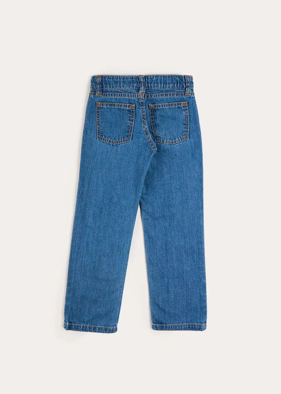 Five Pocket Straight Leg Jeans in Blue Denim (2-10yrs) Trousers from Pepa London