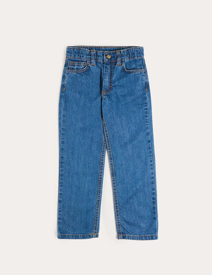 Five Pocket Straight Leg Jeans in Blue Denim (2-10yrs) Trousers from Pepa London