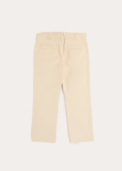 Plain Chino Trousers in Cream (4-10yrs) Trousers from Pepa London