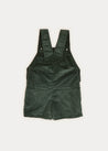 Corduroy Short Dungarees In Green (18mths-3yrs) DUNGAREES  from Pepa London