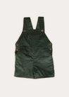 Corduroy Short Dungarees In Green (18mths-3yrs) DUNGAREES  from Pepa London