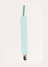 Gingham Clip Dummy in Green Accessories  from Pepa London