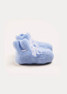 Lace Detail Knitted Booties in Blue Shoes  from Pepa London