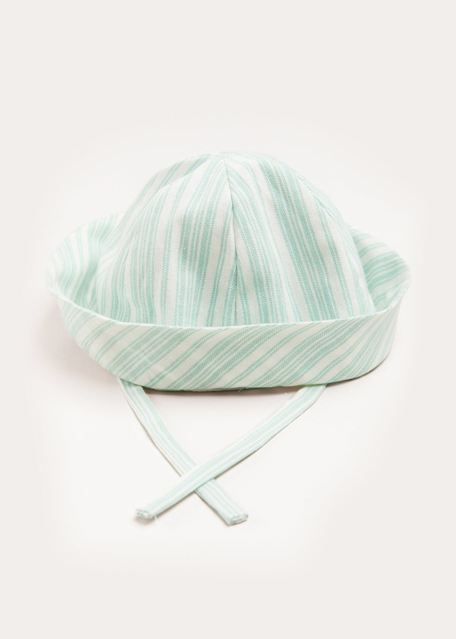 Striped Beach Hat in Green (S-L) Accessories  from Pepa London