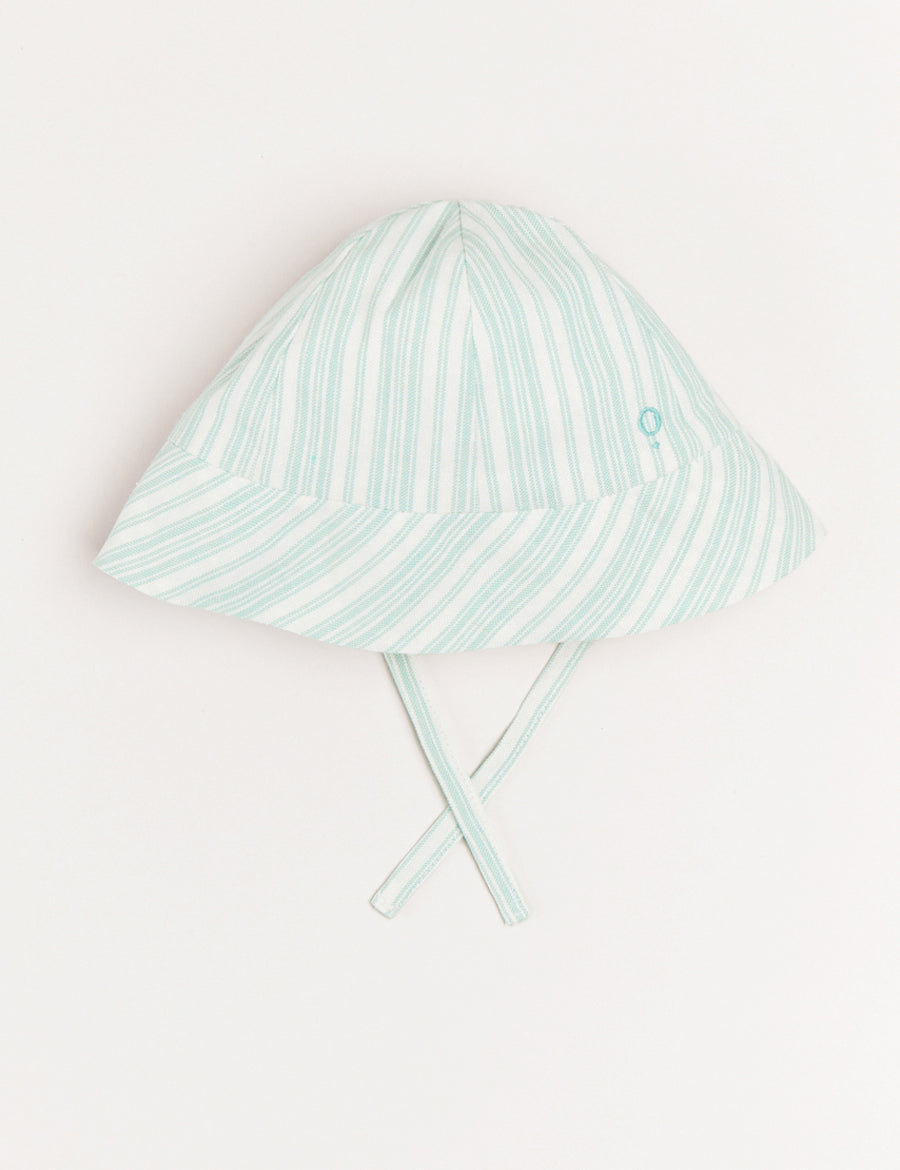 Striped Beach Hat in Green (S-L) Accessories  from Pepa London