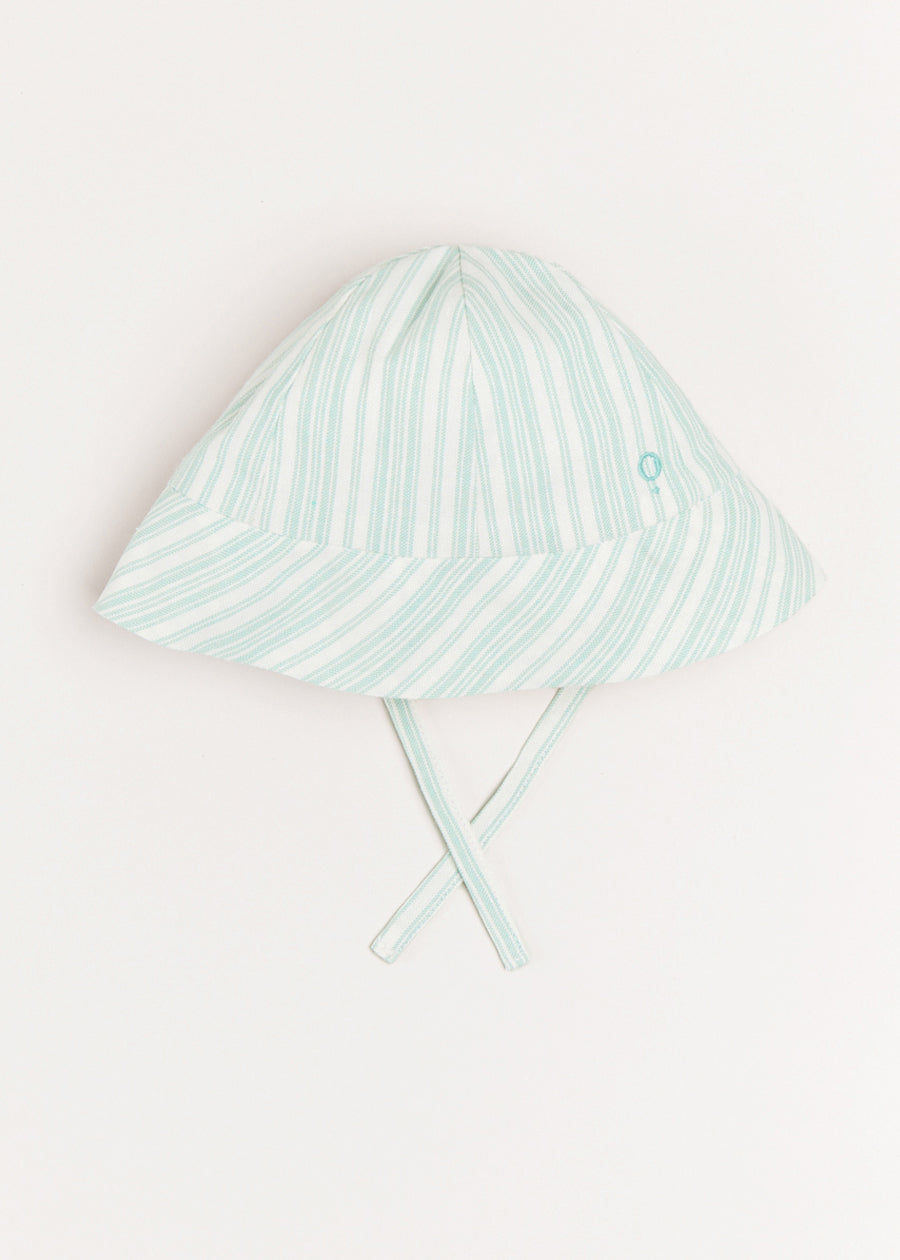 Striped Beach Hat in Green (S-L) Accessories  from Pepa London