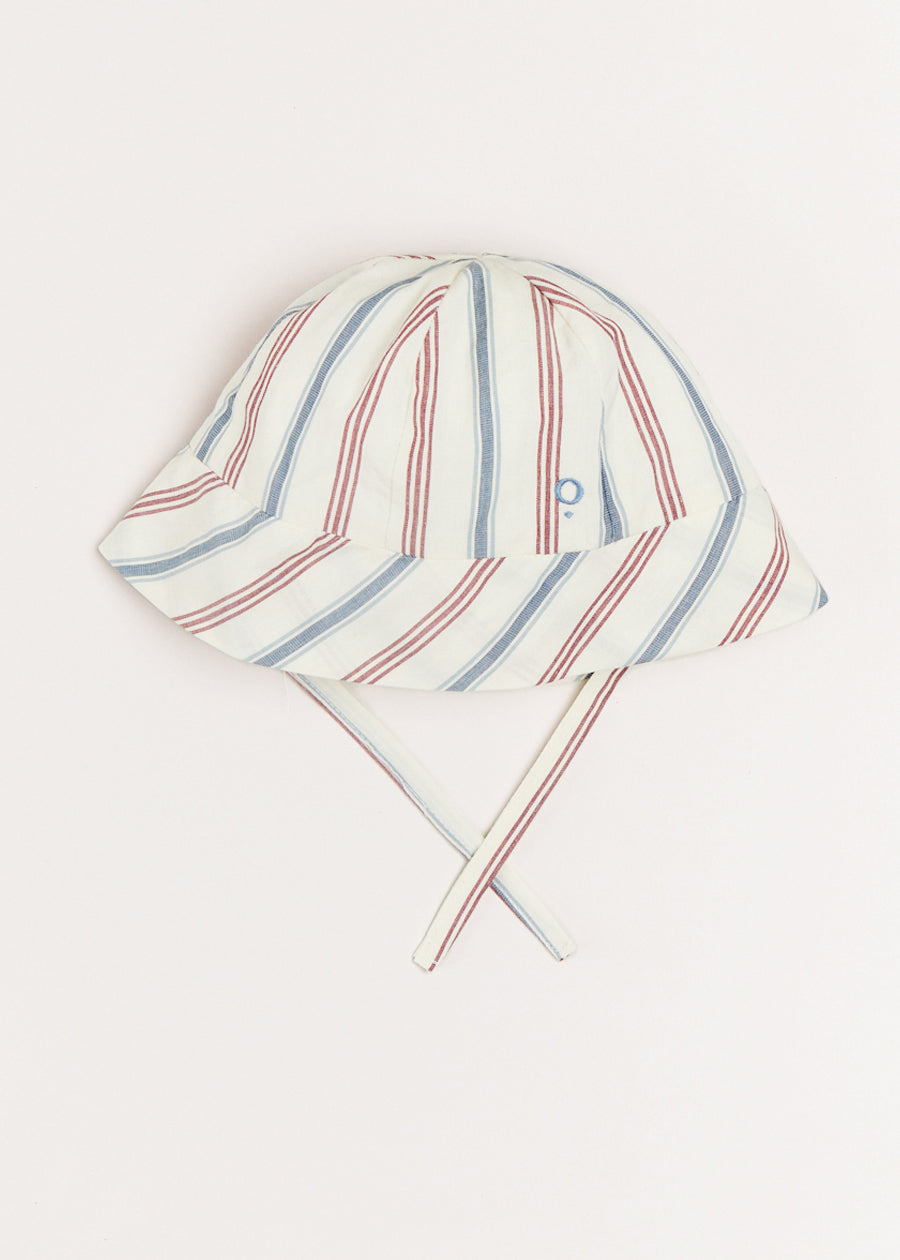 Striped Beach Hat in Red (S-L) Accessories  from Pepa London