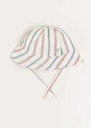 Striped Beach Hat in Red (S-L) Accessories  from Pepa London