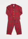 Tartan Pyjama Set In Red (18mths-10yrs) NIGHTWEAR  from Pepa London