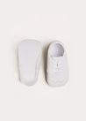 Celebration Lace-up T-Bar Pram Shoes in White (17-20EU) Shoes  from Pepa London