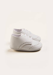 Lace-up Celebration Pram Shoes in Ivory (17-20EU) SHOES from Pepa London