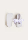Celebration Ribbon Detail Mary Jane Pram Shoes in White (17-20EU) Shoes  from Pepa London