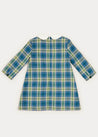 Check Peter Pan Collar Trapeze Dress In Classic Blue (12mths-10yrs) DRESSES  from Pepa London
