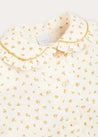 Ditsy Floral Long Sleeve Blouse In Mustard (12mths-10yrs) BLOUSES  from Pepa London