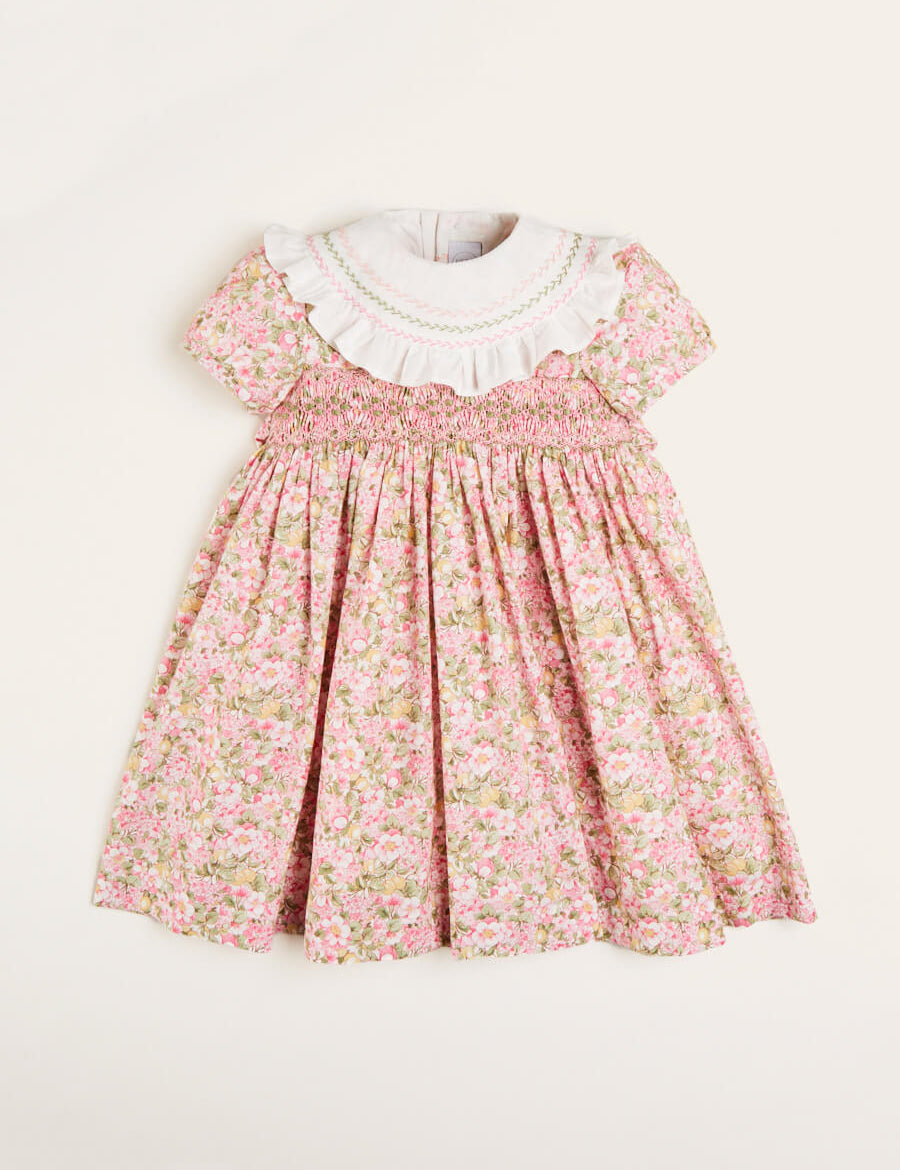 Eloise Floral Dress, Matching Albetta Dolly & Hair Bow Gift Sets from Pepa London