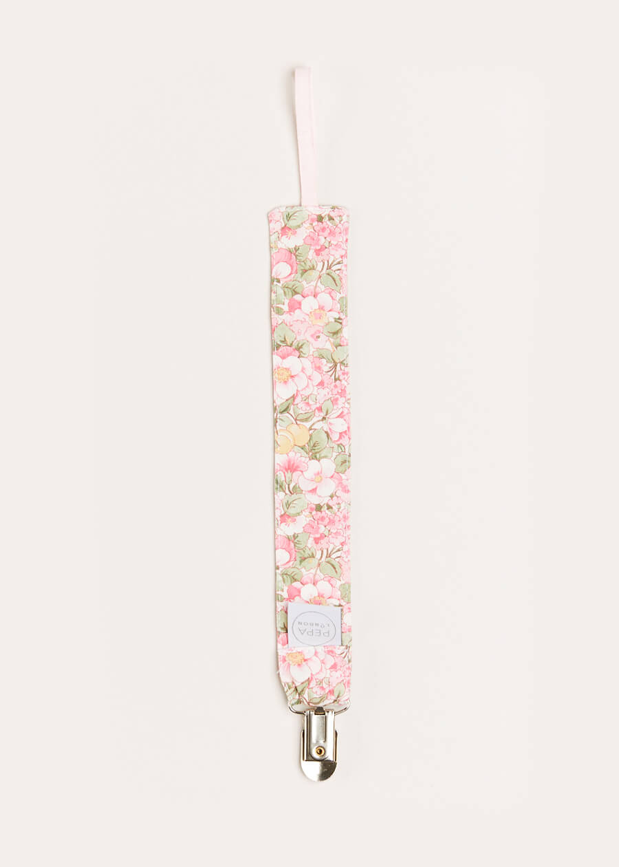 Eloise Floral Print Clip Dummy in Pink Accessories  from Pepa London