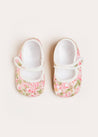 Floral Woven Mary Jane Baby Shoes in Pink (17-20EU) Shoes  from Pepa London