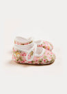 Floral Woven Mary Jane Baby Shoes in Pink (17-20EU) Shoes  from Pepa London