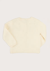 Gold Embroidered Cardigan In Cream (12mths-10yrs) KNITWEAR  from Pepa London