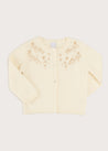 Gold Embroidered Cardigan In Cream (12mths-10yrs) KNITWEAR  from Pepa London