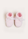 Lace Detail Knitted Booties in Pink Shoes  from Pepa London