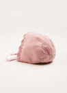 Openwork Knitted Bonnet in Pink (S-L) Knitted Accessories  from Pepa London