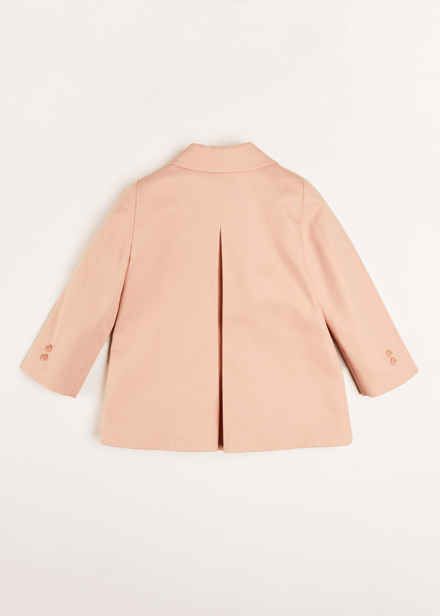 Peter Pan Collar Swing Coat in Pink (18mths-10yrs) Coats  from Pepa London
