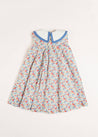 Poppy Floral Print Sleeveless Trapeze Dress in Red (18mths-10yrs) Dresses  from Pepa London
