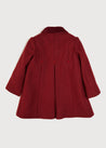 Single Breasted Scallop Detail Coat In Burgundy (12mths-10yrs) COATS  from Pepa London